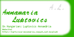 annamaria luptovics business card